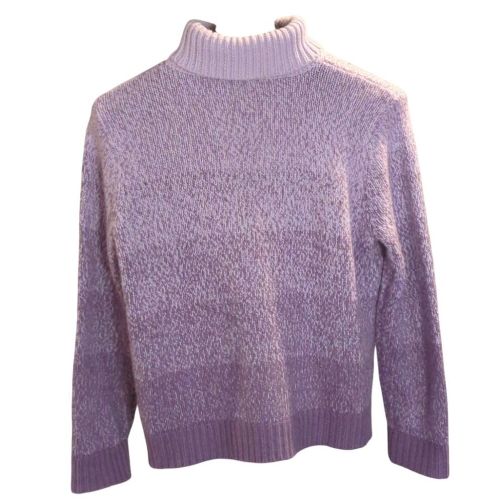 Norton McNaughton Womens Purple Ombre Turtleneck Sweater Size XL Cozy Warm - Picture 2 of 6
